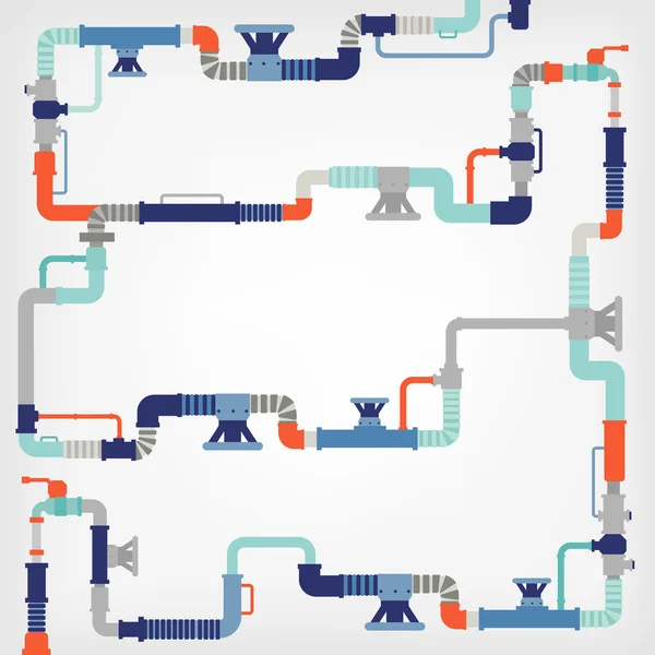 Industrial pipeline — Stock Vector