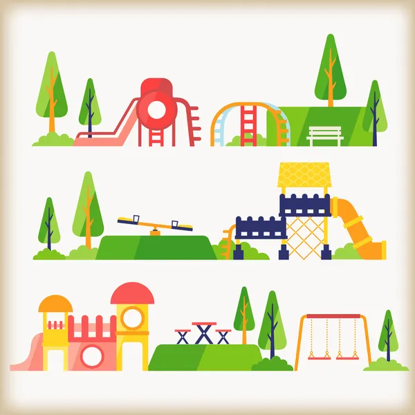 Parque infantil — Vector de stock