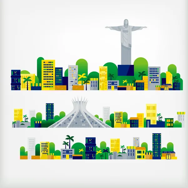 Paisaje de Brasil — Vector de stock