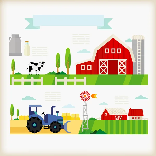 Info-graphics of farm — Stock Vector