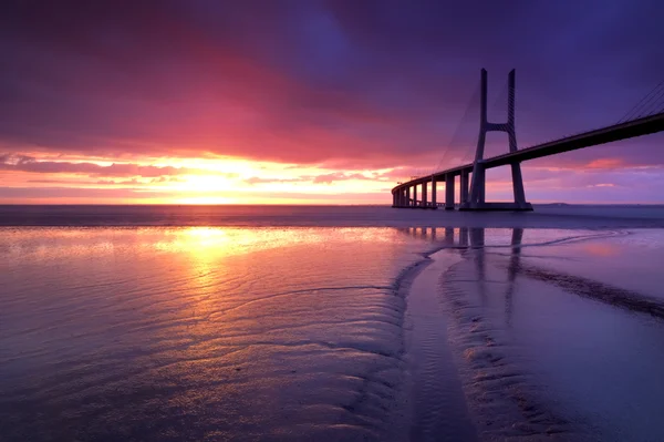 Flerfärgade bridge — Stockfoto