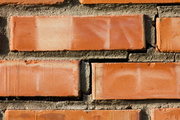 Background, a wall made of red bricks — Stock Photo, Image