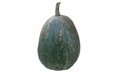 Beyaz arkaplanda izole edilmiş gerçekçi balkabağı, Cadılar Bayramı sembolü