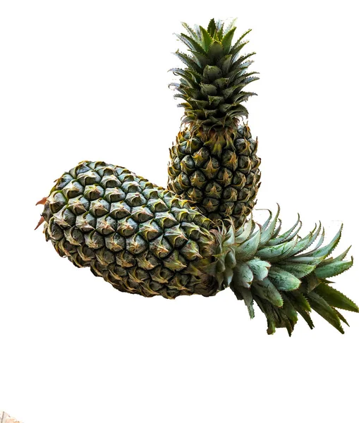 Photo Ananas Sur Fond Blanc Isoler Couper — Photo