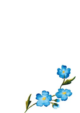 Tatil için kartpostal, doğum günü, suluboya çiçekli düğün...