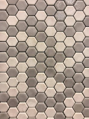 Seramik karoların fotoğrafı, mozaik yakın plan.