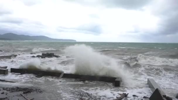 Pequena Tempestade Agitação Mar Mar Negro — Vídeo de Stock