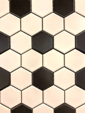 Seramik karoların fotoğrafı, mozaik yakın plan.