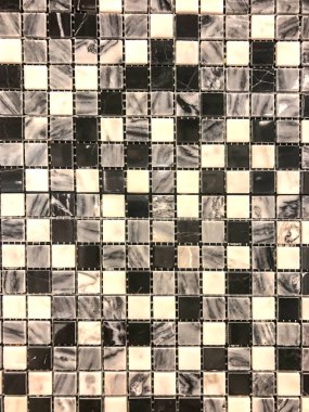 Seramik karoların fotoğrafı, mozaik yakın plan.