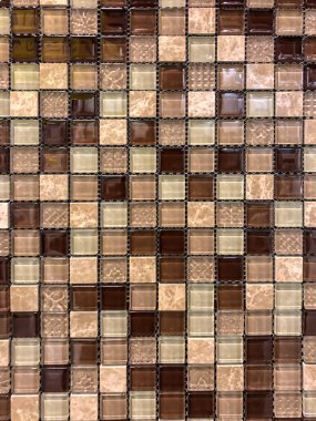 Seramik karoların fotoğrafı, mozaik yakın plan.