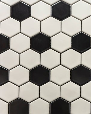 Arkaplan, Doku Seramik Döşeme Mozaiği, Renk Siyah ve Whit