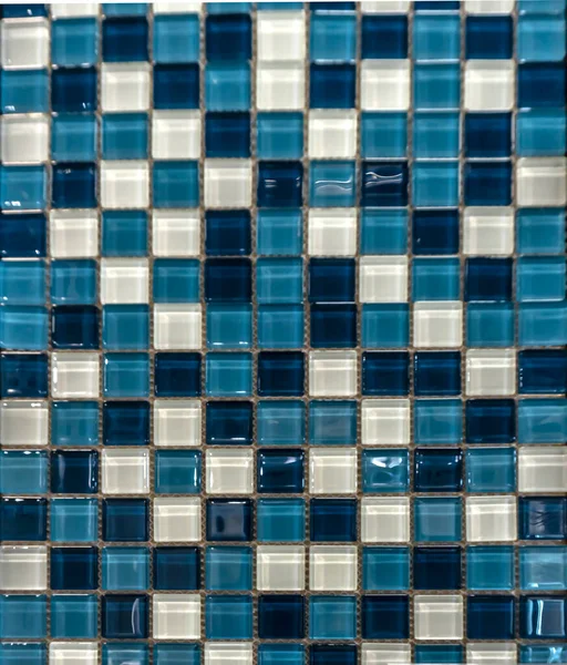 Fundo Textura Telha Cerâmica Mosaic Cor Azul — Fotografia de Stock