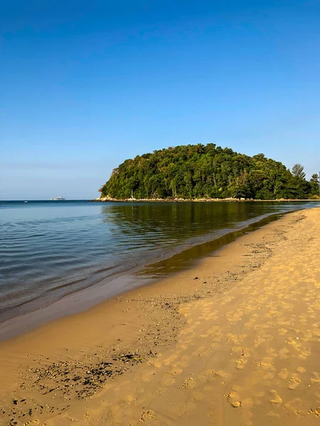 Strand Palmen Und Andamanenmeer Thailand Auf Der Insel Phuket — Stockfoto