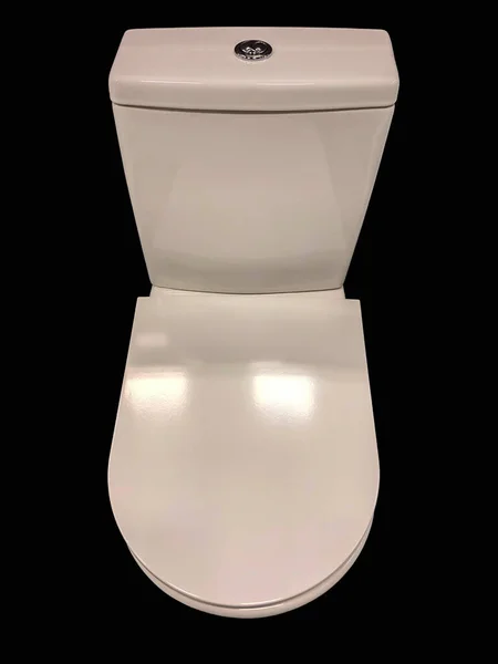 Close Photo Toilet Bowl Isolate — 图库照片