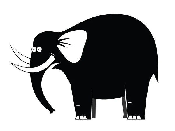 Surprised elephant — Stock Vector