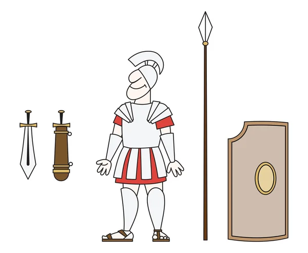 古代的战士 — 图库矢量图片