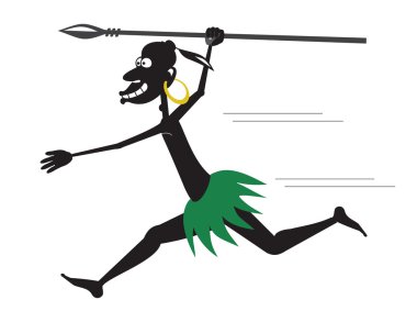 runnibg yerli bir mızrak ve bir altın küpe