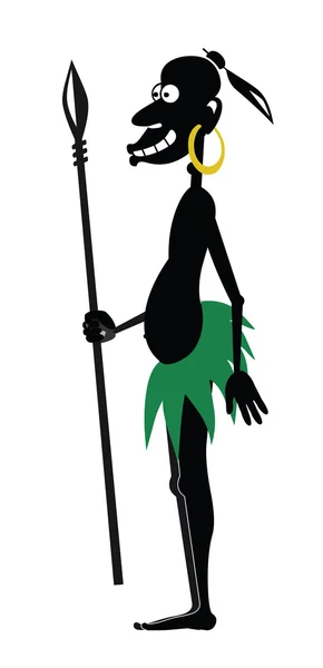 Aborijin bir mızrak ve bir altın küpe