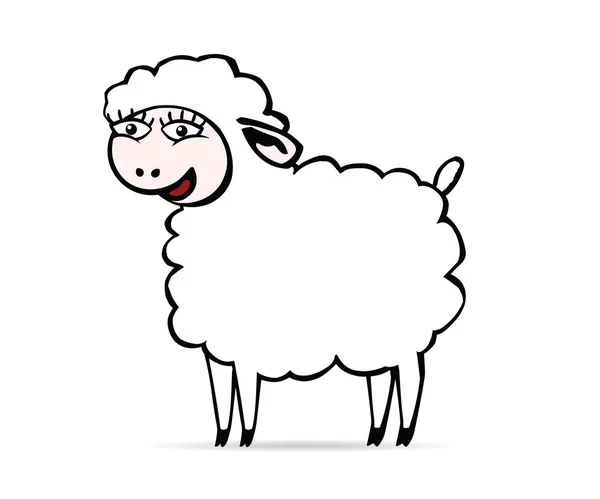 Smiling sheep — Stock Vector