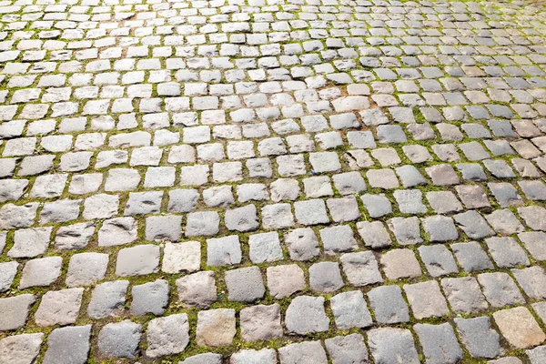 Bild Gamla Kullersten Trottoar För Bakgrundskonsistens — Stockfoto