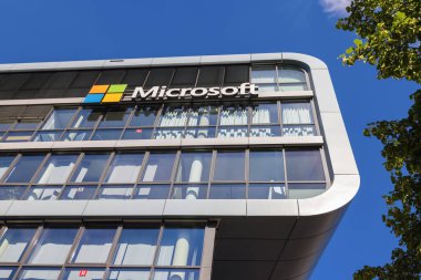 Cologne, NRW, Germany - July 30, 2022: Microsoft building in Rheinauhafen. This harbor area is an urban regeneration project in Cologne, the largest city in North Rhine-Westphalia