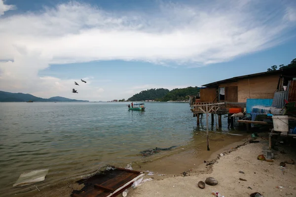 Vista de un pueblo de pescadores — Foto de Stock