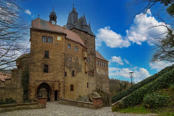 Древний Замок Крибштайн Снаружи Саксония Восточная Германия Известное Туристическое Направление — стоковое фото