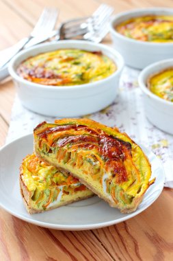 Vejetaryen tartalets kabak ve havuç ile