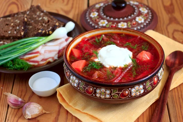 Борщ Український суп — стокове фото