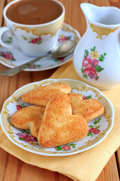 Cookies em Forma de Corações — Fotografia de Stock