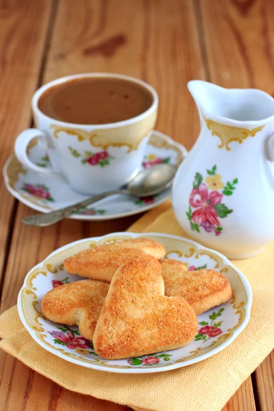 Cookies em Forma de Corações — Fotografia de Stock