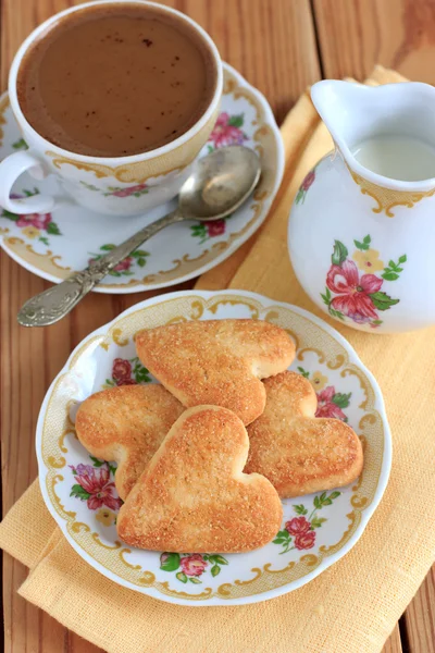 Cookies in the shape of hearts — Stock Photo, Image