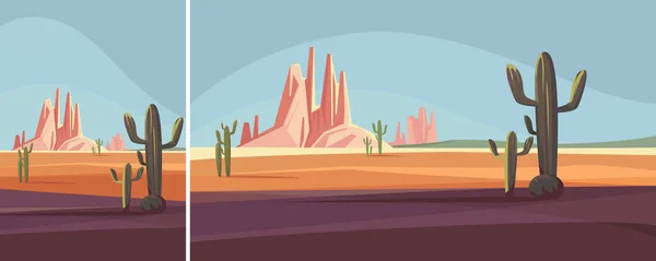 Arizonai sivatagi táj. — Stock Vector