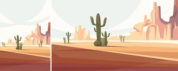 Paisaje desierto de Arizona. — Vector de stock