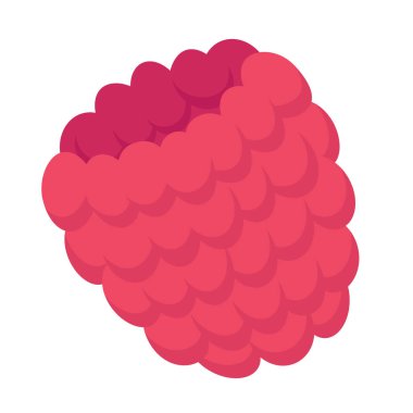 Ahududu üç çeyrek manzara. Çizgi film tarzında dut..