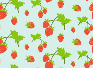 Çilekli kusursuz desen. Düz böğürtlenli doku.