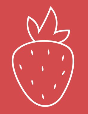 Çilek manzaralı. Taslak biçiminde dut.