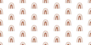 Boho gökkuşağı, perili duvar, tekstil, giysi desenli şirin, çocuksu, pürüzsüz desen.