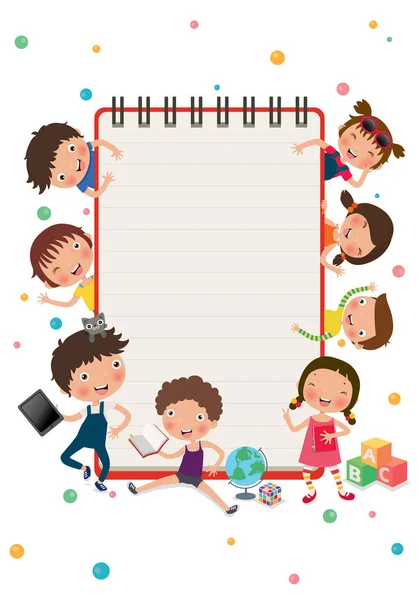 Education of Preschool, Blank Notebook for Children, white space for your text entry, vector, illustration