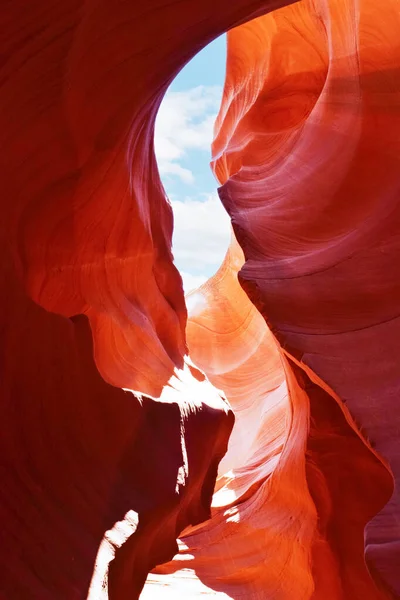 Arizona sayfasındaki Navajo Reservation 'daki Aşağı Antilop Kanyonu.