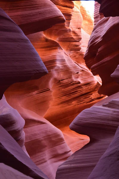 Arizona sayfasındaki Navajo Reservation 'daki Aşağı Antilop Kanyonu.