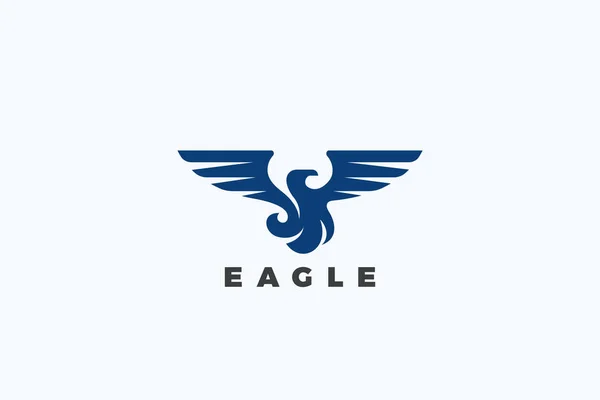 Eagle Logo Wings Vector Ontwerp Template Flying Bird Abstract Zwevend — Stockvector