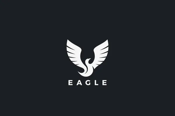 Flying Bird Abstract Logo Eagle Wings Vector Ontwerp Template Zwevende — Stockvector