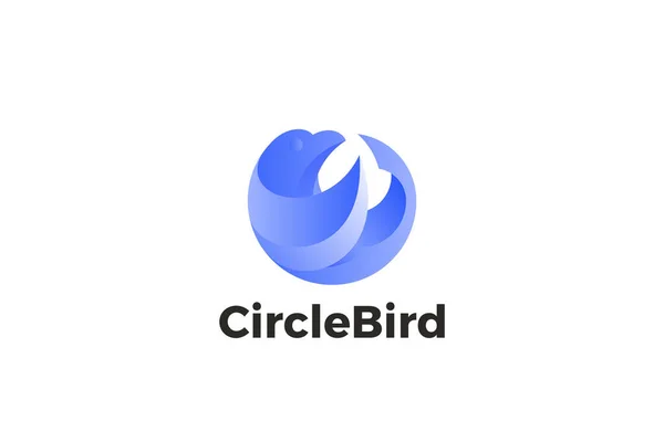 Modèle Vectoriel Conception Forme Cercle Logo Oiseau Icône Concept Eagle — Image vectorielle