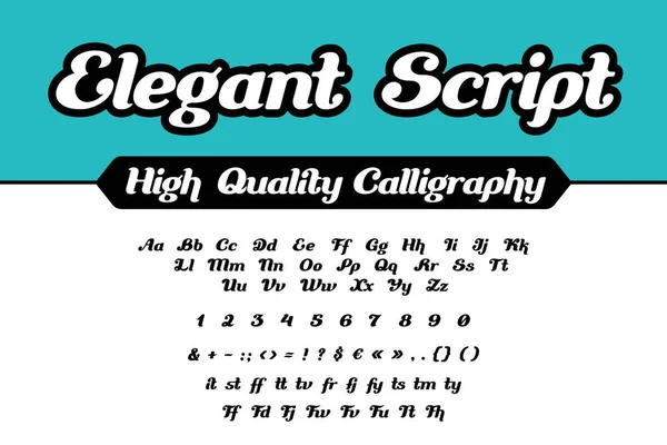 Kaligraficzny Odręcznie Vintage Wektor Czcionek Dla Napisów — Wektor stockowy