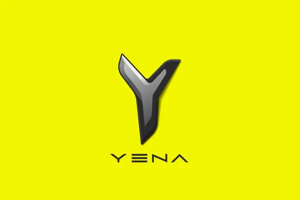 Letra Diseño Logo Cyberpunk Hitech Futuristic Technology Style — Vector de stock