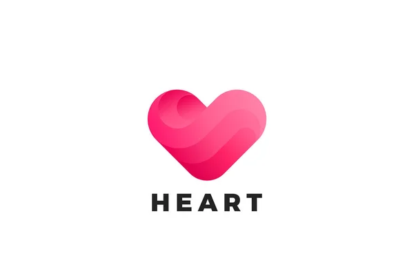 Logotipo Coração Amor Símbolo Modelo Design Vetorial Dia Dos Namorados — Vetor de Stock