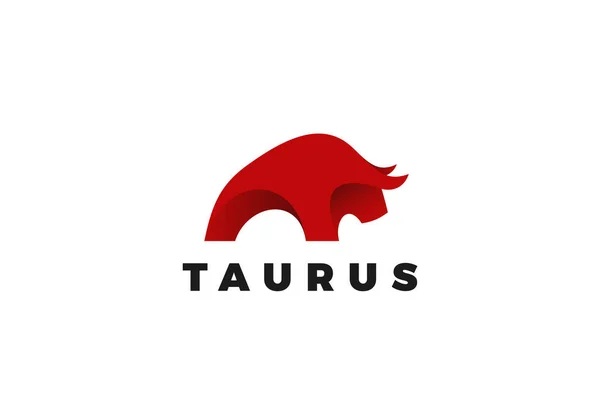 Bull Logo Bison Taurus Design Vector Template Steak House Meat — Stock vektor