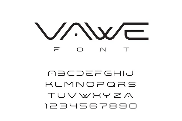 Futuristic Modern Technology Font Vector Design Style — Διανυσματικό Αρχείο