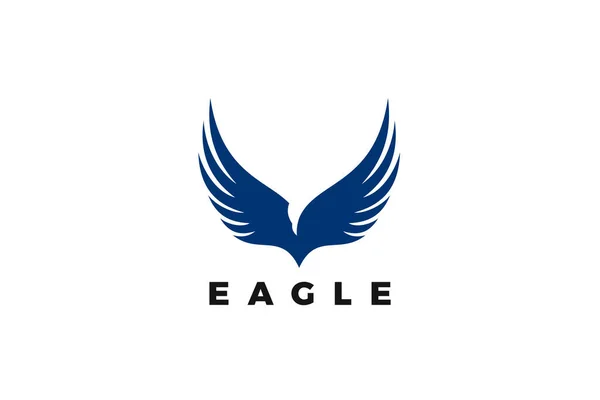 鹰翼标志鸟摘要矢量轮廓设计模板负空间风格 Falcon Logotype Heraldic标志标识 — 图库矢量图片